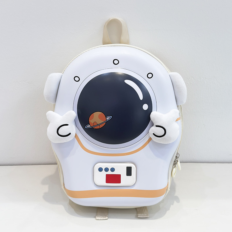 Jardín de infantes mochila de bebés dibujos animados lindos astronautas mochila de niños y niñas lámpara parpadea mochila de niños