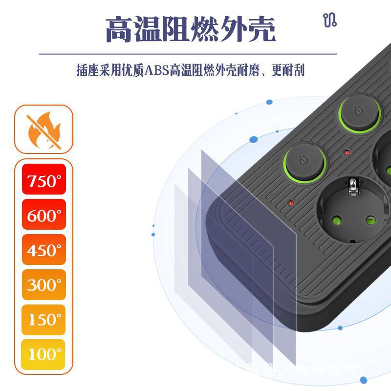 conector de extensión inteligente transfronterizo conector de cable de extensión especial de la norma europea para la oficina doméstica tabla de cable de tracción