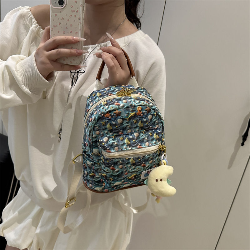 Nueva mochila linda de dibujos animados estilo coreano moda con estampado de moda bolso de mujer 2025 bolso de mujer de viaje ligero
