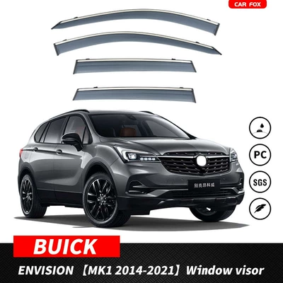 Suitable for Buick Envision Window Visor (Rain shield) - standard-packaging-without-logo-global-envision-envision-mk1-2014-2020-pc-with-bright-strips-rain-shield