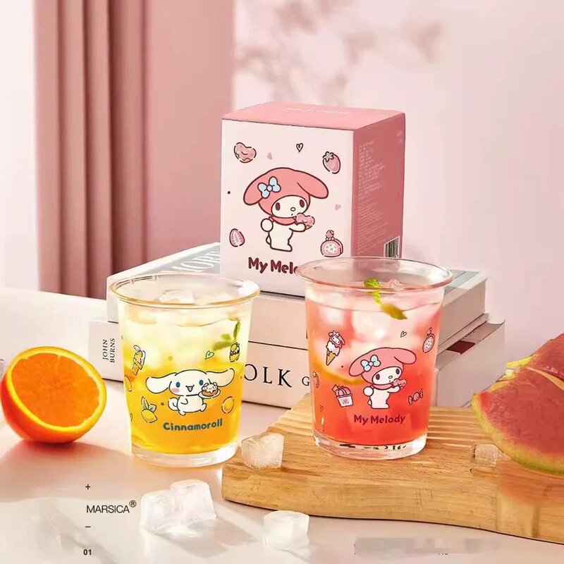 A generation of wholesale glass cup girl heart cute home office high color value coffee drink milk cup