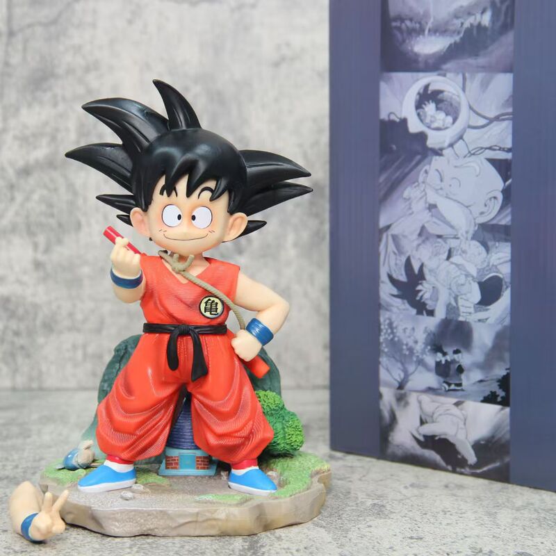 ドラゴンボールスーパーサイヤ人GK子供時代悟空比心比耶トレーニング服公仔アニメフィギュア|undefined