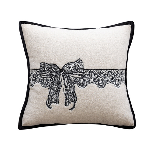 Elegant Black Sofa Cushion Cover with a Luxurious Touch—Perfect for Hotel Showrooms, Decorative Throw Pillows, Bedside Backrests, and Bedside Backing Pads