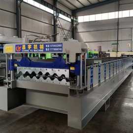 瓦楞机厂家生产750横挂板单板压瓦机  墙面板设备  彩钢压瓦机价