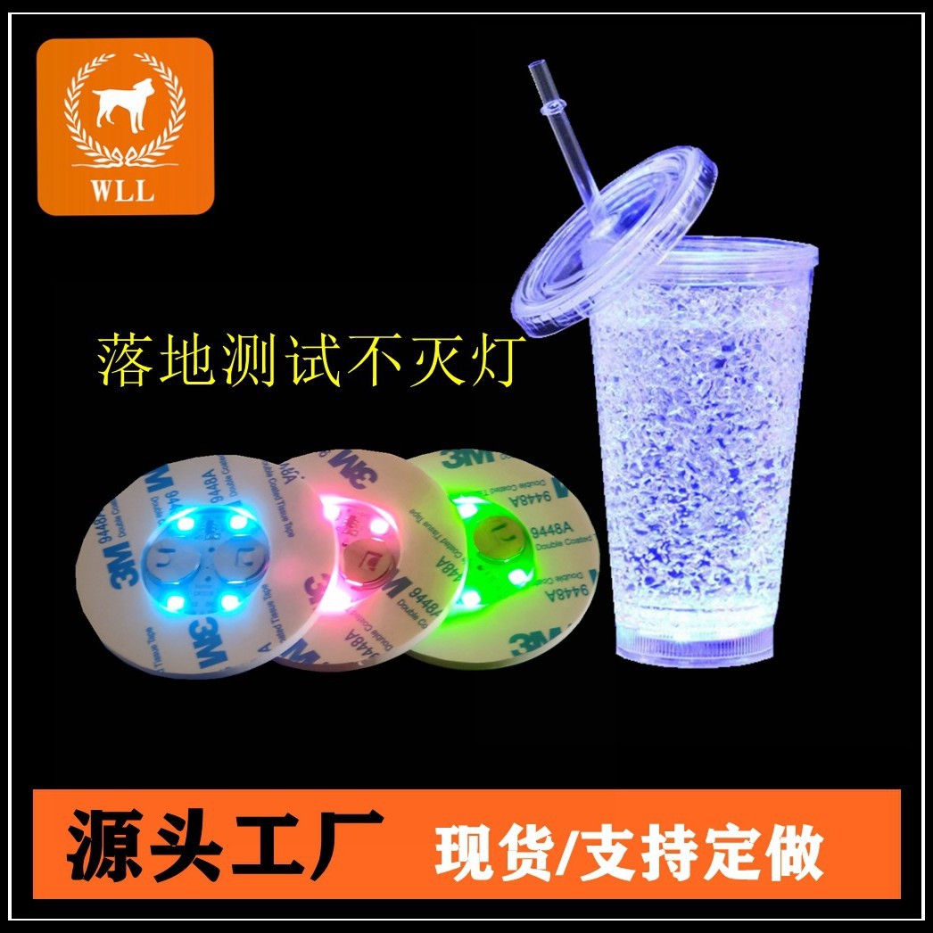 Posavasos Luminosos con Envío Gratuito de Fábrica, Pegatinas de Bolas Flotantes, Pegatinas para Vasos de Bar, Luces para Cócteles, Luces LED para Puestos de Té con Leche, EVA