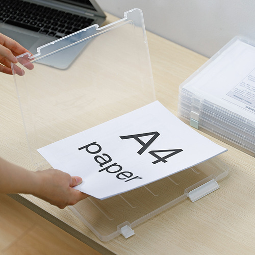 Japan imported SANADA file box document box office supplies waterproof organizing box transparent storage box