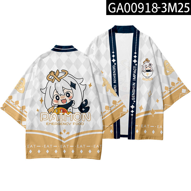 2024 verano anime cosplay dios original Genshin capa Riyue Keli cardigan kimono capa image 15