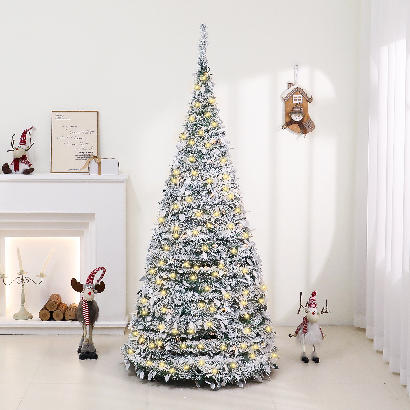 Folding Christmas tree flocked PVC 1.8m 2.1m encrypted Christmas…