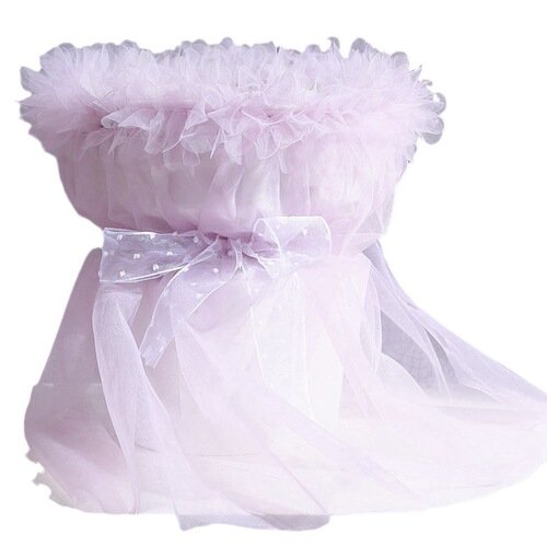 One-piece flying fairy yarn fairy snow yarn dress princess dress Valentine's Day elastic cloth flower bouquet packaging flower yarn