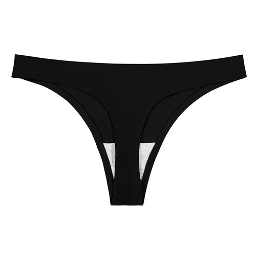 European and American one-piece ice silk traceless thong women's underwear tback sexy lingerie women's feeling