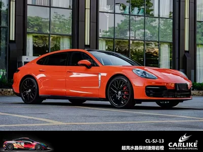 Automotive Film — Car Color Change Decorative Sticker - 15217-meters-super-bright-crystal-porsche-lava-orange
