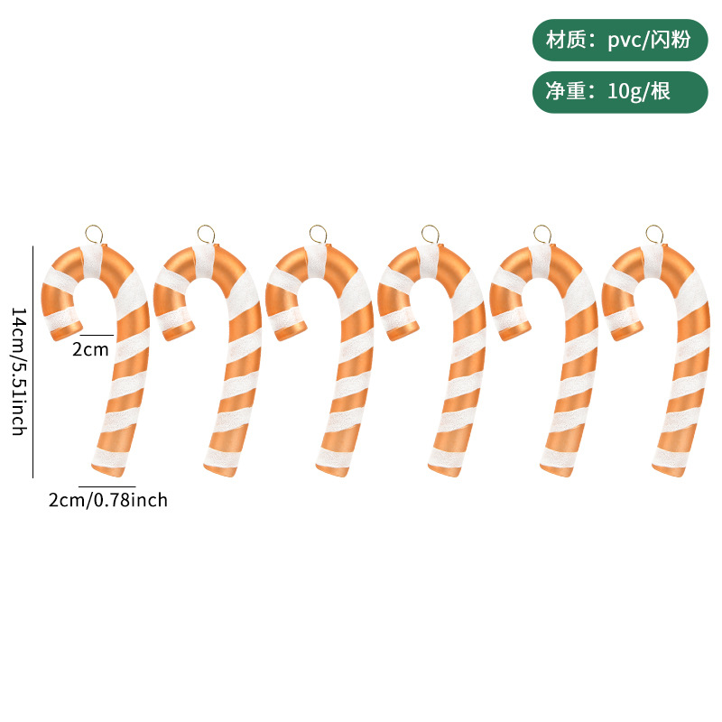 Decoraciones navideñas transfronterizas, muletas blancas doradas, adornos de árboles de Navidad, decoración de escenas de ventanas, accesorios fotográficos de celebridades de Internet