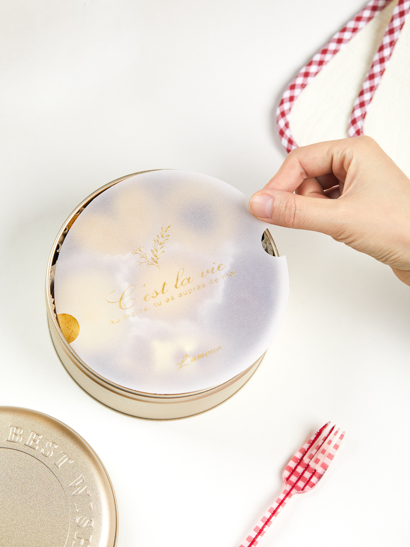 Caja de galletas de Navidad caja de hierro horneado pastel de Año Nuevo dulces latas de cacao frágil