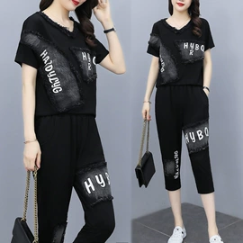 休闲裤;大码休闲套装;大码T恤