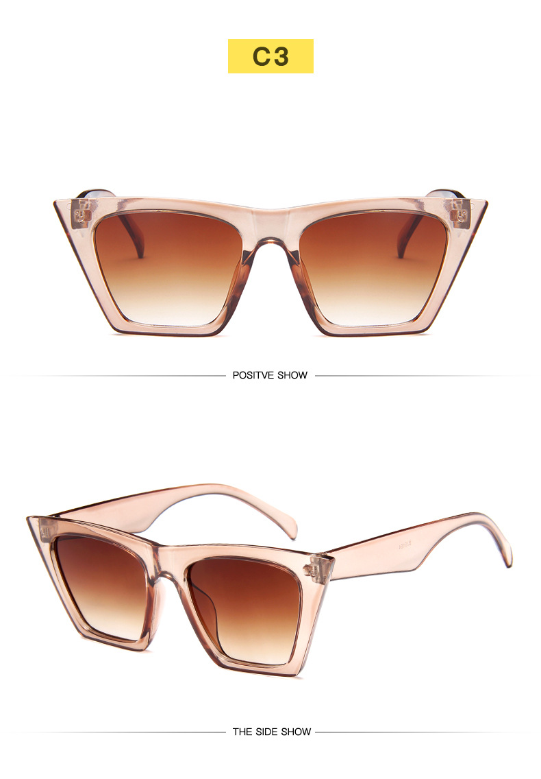 Gafas de sol cuadradas retro a la moda para hombre y mujer_voghion.com