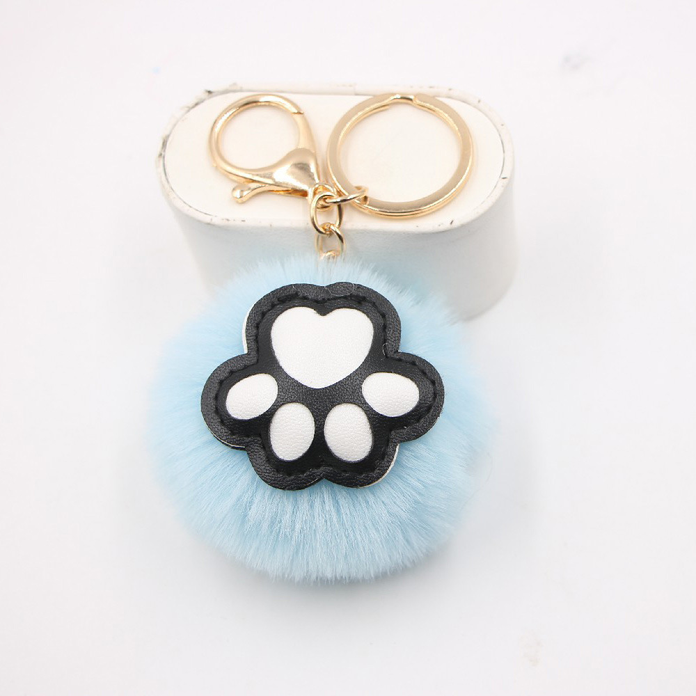 Cute Cat's Claw Keychain Pendant Schoolbag Wallet Bear Paw Plush Pendant Jewelry display picture 7