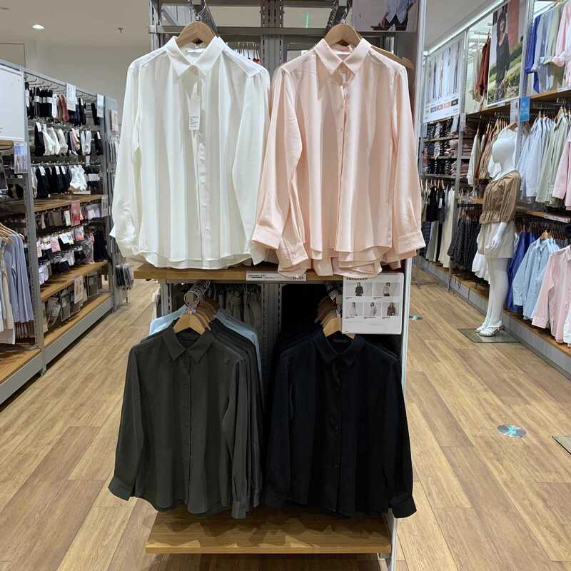 Japanese Style Women's Fancy Shirt Easy Care Work Clothing Business Long-Sleeved Shirt Jacket Air-Conditioning Shirt for Women 469417