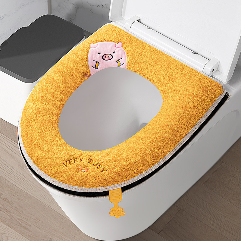 家庭用アニメ防水トイレの座布団を厚くして保温します。|undefined