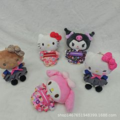 Sanli O ドレスアップ KT 猫クロミメロディーペンダントぬいぐるみ収納袋コイン財布ペンダント