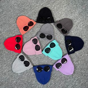 Wholesale new rib CP glasses autumn and winter knitted hat for men and women outdoor warm couple WINTER eye protection warm