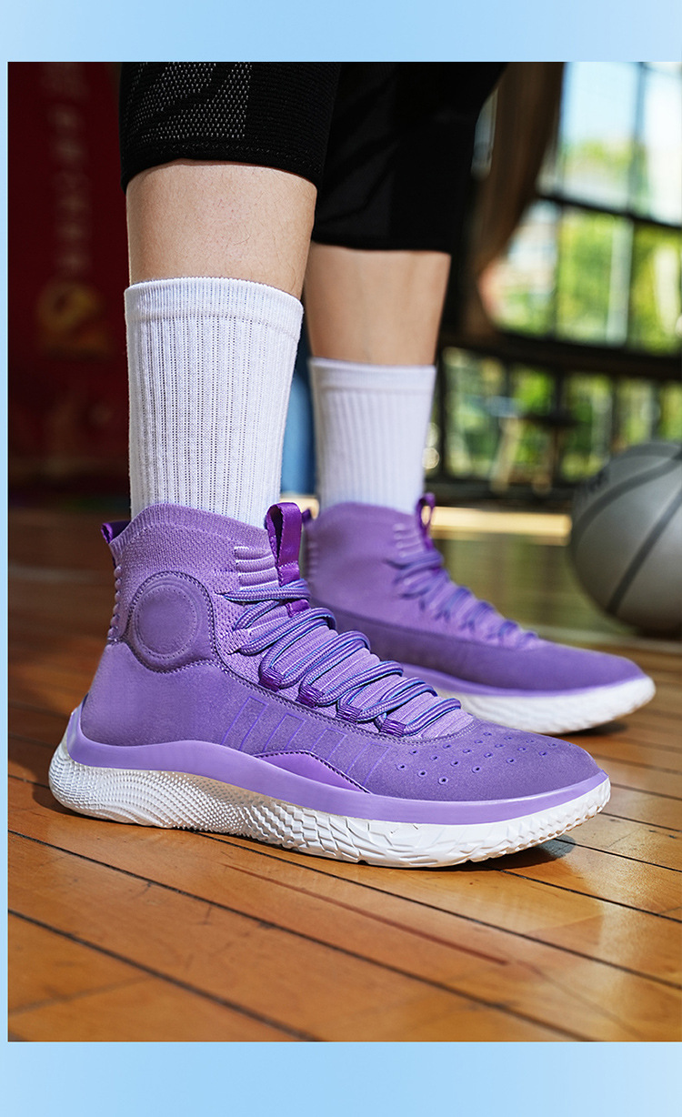 Zapatillas de baloncesto de diseño de moda para hombre, primavera y otoño, corte alto, suela suave, amortiguación, deportivas, botas prácticas para estudiantes, zapatillas para correr de moda._voghion.com