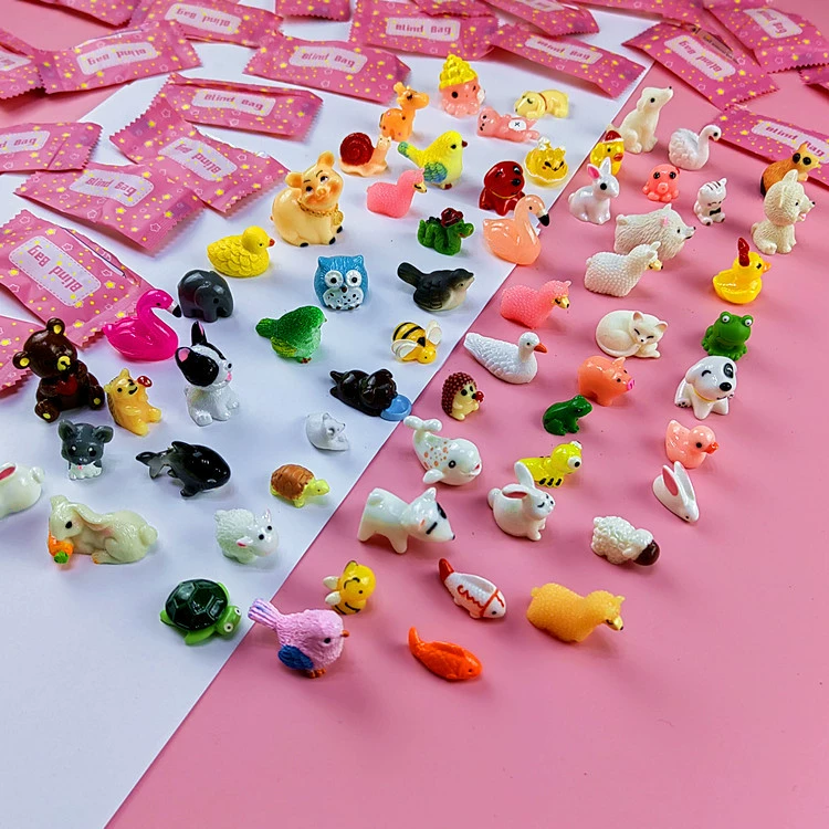 Трехмерная независимая сумка животных не повторяет миниатюрные игры смолы diy собака рыба птица модель украшения мини маленькая сумка для слепых