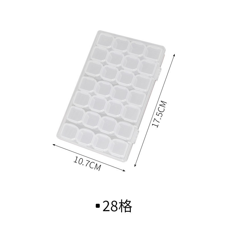 Caja de almacenamiento de joyería cuadrada acrílica portátil transparente Collar de niña Pendientes Pendientes Anillo Caja de joyería de red neta