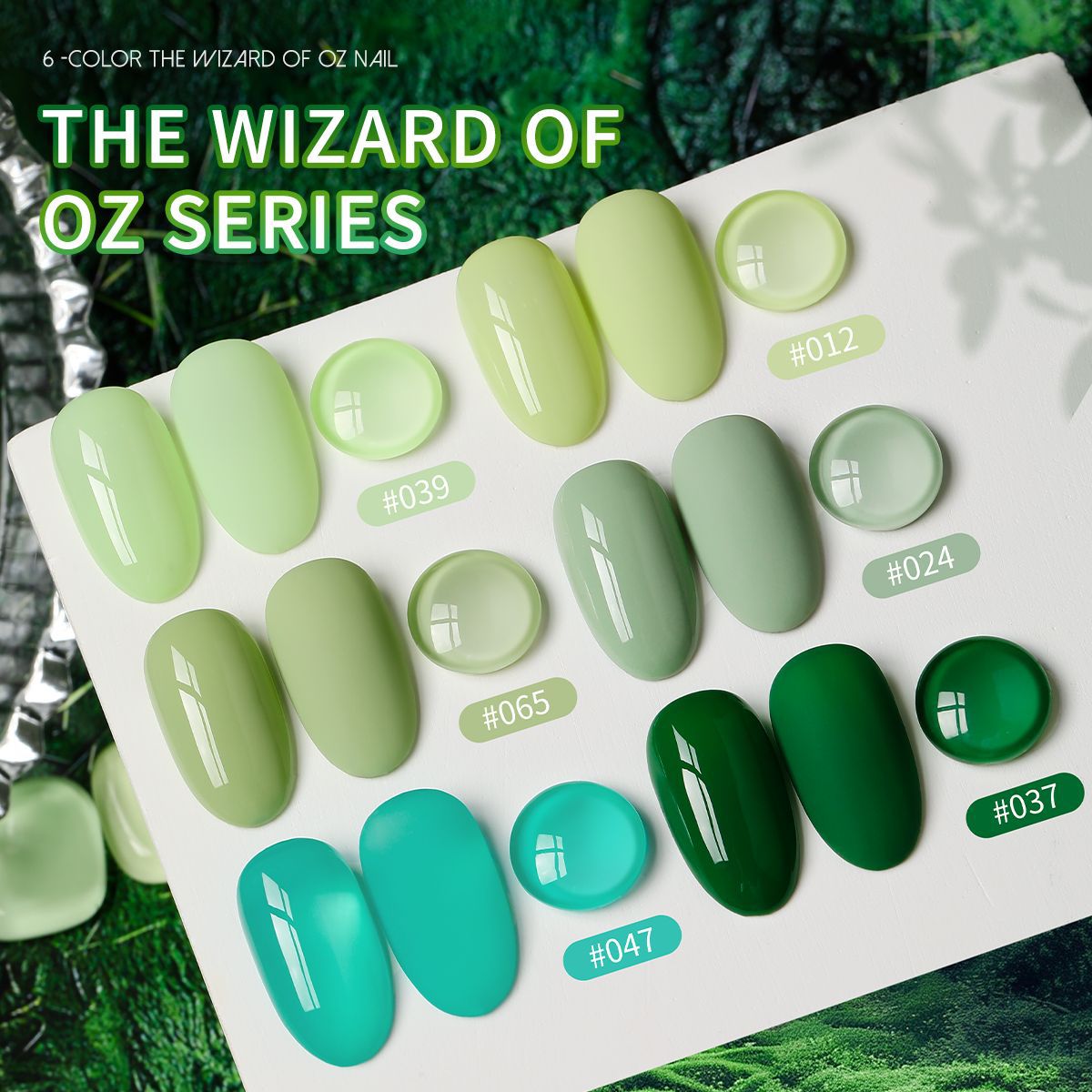2026 nuevo temperamento blanco verde hierba verde aguacate verde puro pegamento de vinilo especial para la tienda de uñas