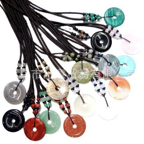 Европа и США горячая Распродажа натуральный красный агат халцедон порошок Кристалл мира пряжка ожерелье женское ожерелье свитер цепь оптом