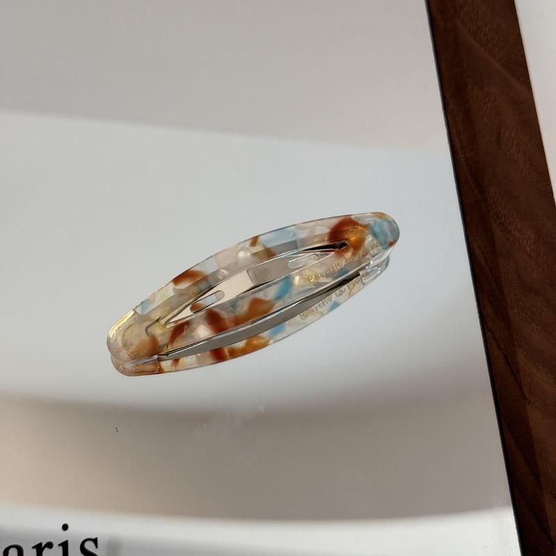 少女边夹简约BB夹椭圆醋酸一字夹甜美侧边发卡刘海碎发夹子头饰品|undefined