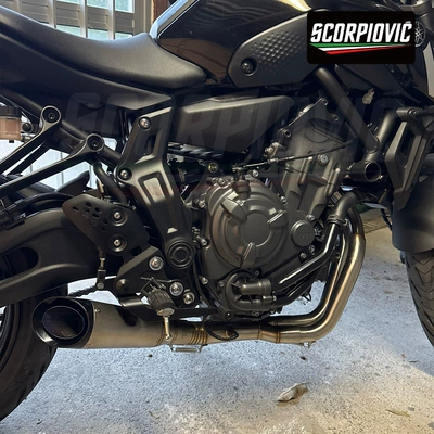 Motorcycle exhaust pipe — section modification MT07 stainless steel