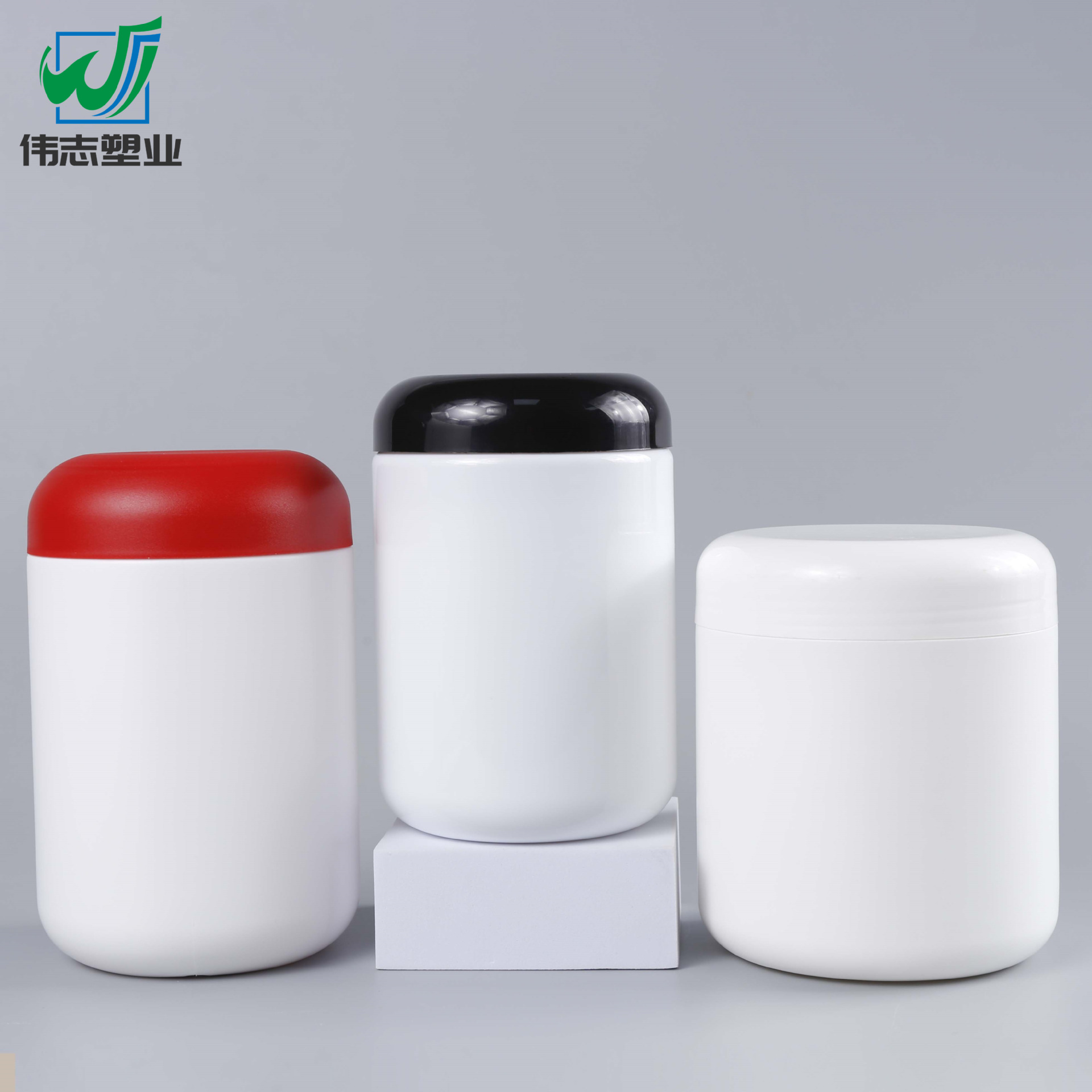 现货500g蛋白粉桶厂家粉剂包装罐子杂粮粉塑料桶pe600克爆炸盐罐