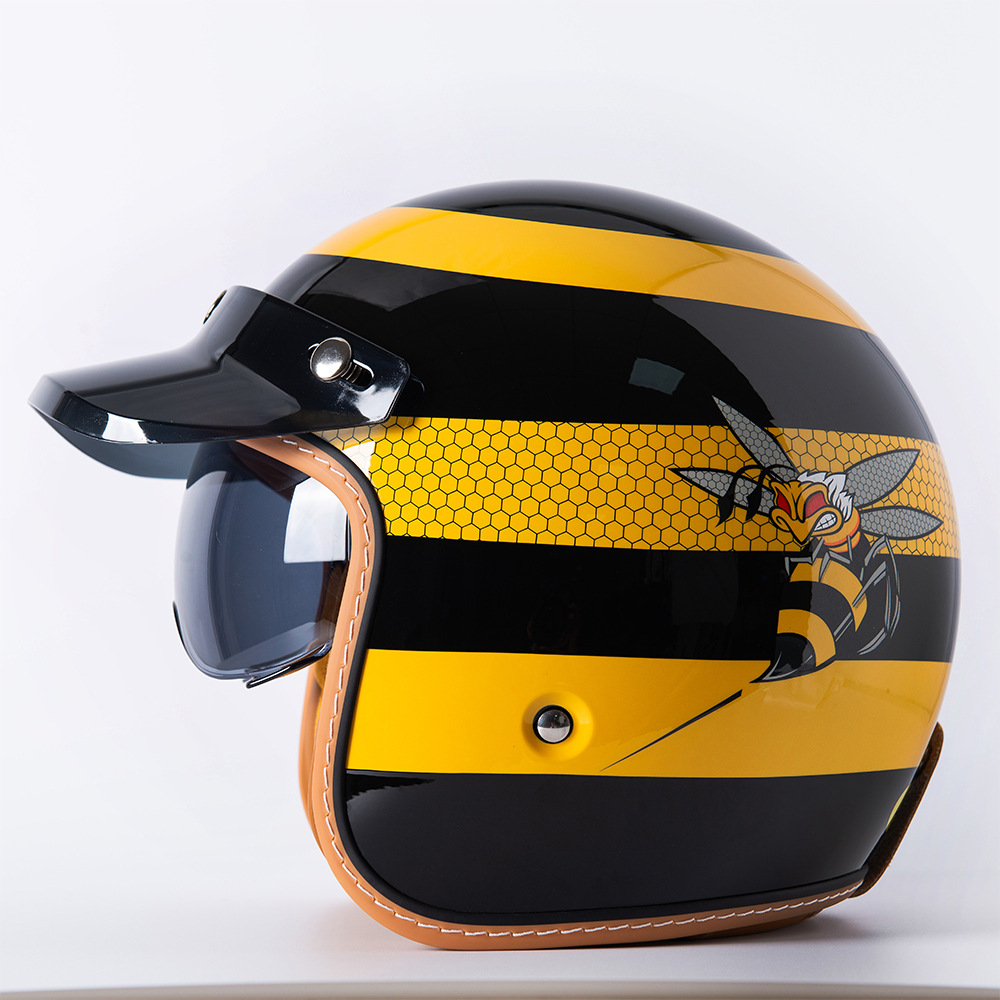 Motosiklet kaskı (dəbilqə) – Motuoche Built-in Goggles - mt-5-m