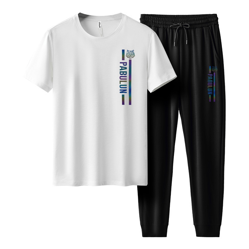 Summer silk sports suit