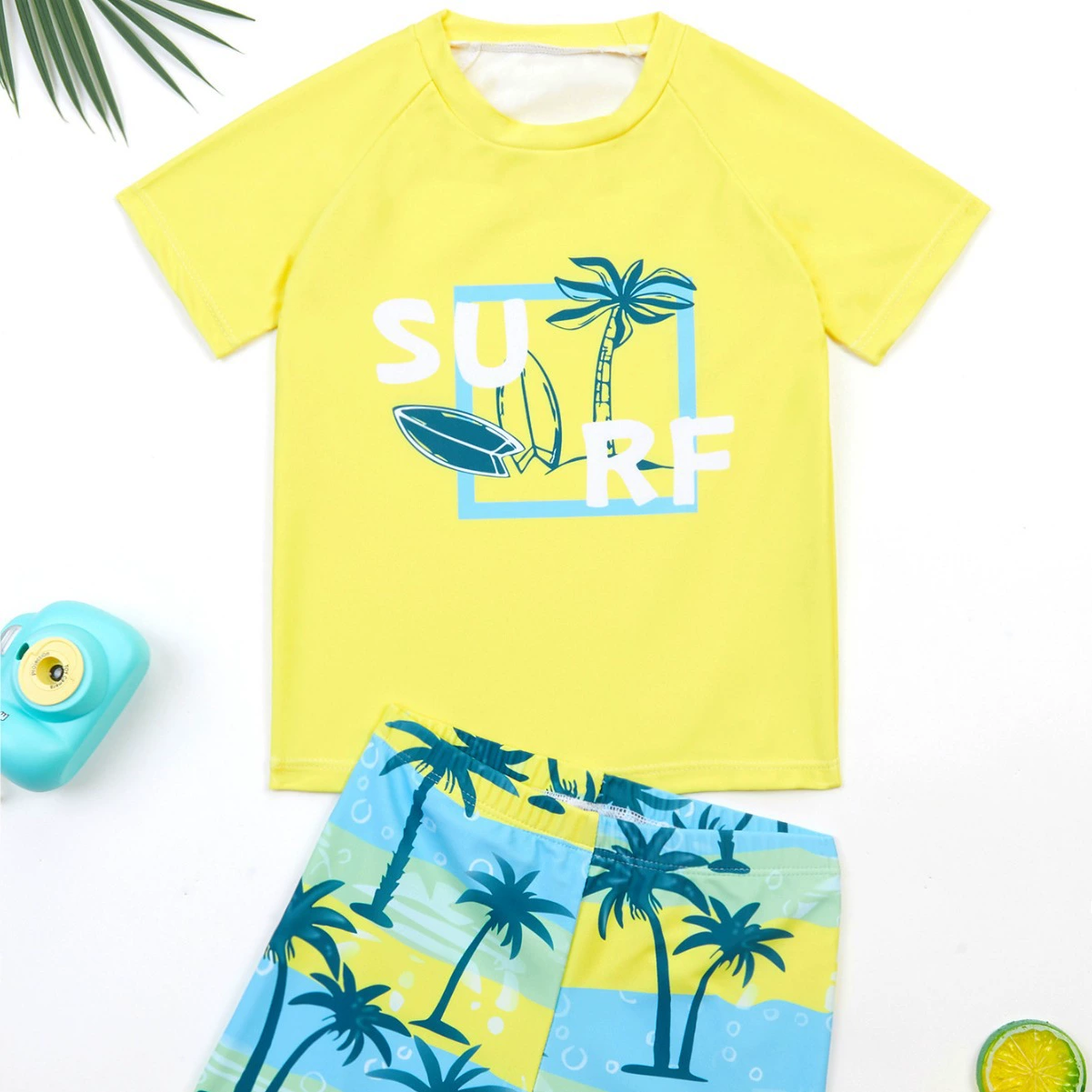 Детские купальники для мальчиков, большие, средние и маленькие дети, плоские углы мультяшные сухие купальники Пляжный солнцезащитный крем, детские купальники