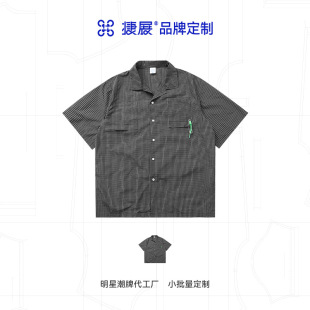 Jie Zhan Customization | Seersucker Plaid Cuban Collar Men's Shirts with Thousands of Styles and Designs to Choose from and Customize