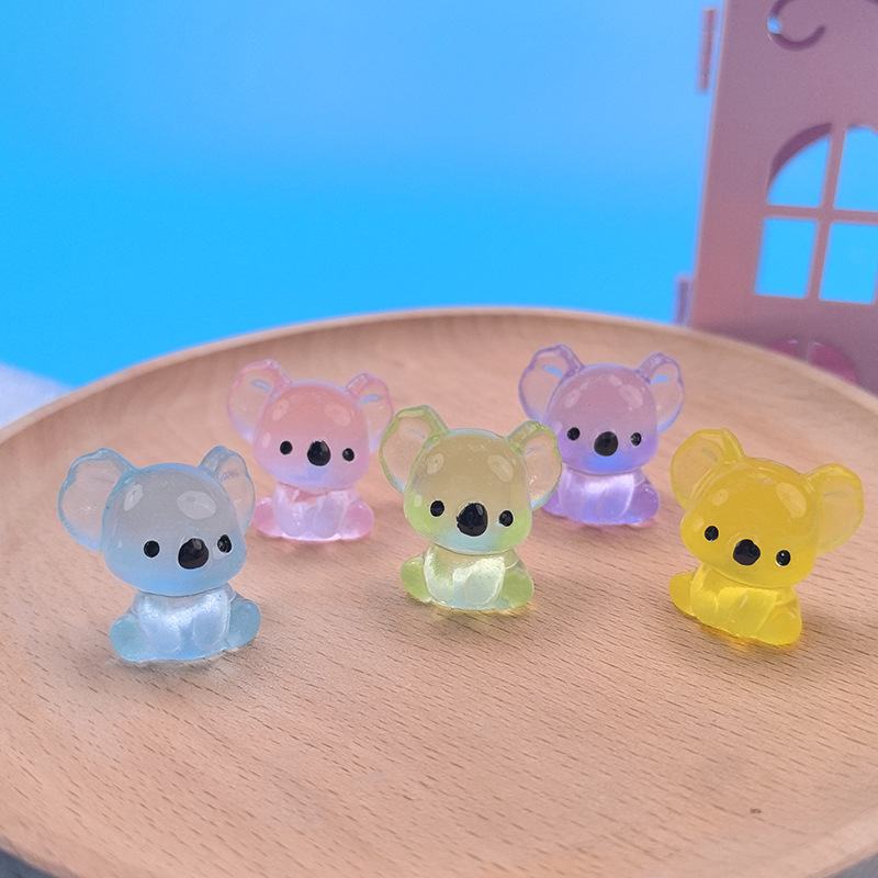Cross-Border Luminous Koala DIY Resin Decoration Doll Gardening Landscaping Hanging Accessories Mini Micro Landscape Ornaments