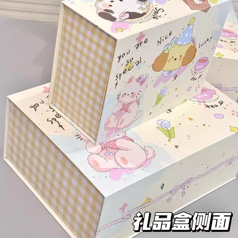 T5 風子犬ティーパーティー磁気フリップカバー漫画誕生日ギフトボックス収納ボックス高価値包装ボックスのカスタマイズ|undefined