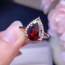 ��Ȼ�tʯ��ʯ��ָ 925�y�pɫ�� ȫ���w��ʳ��W��ʯ8*12mm