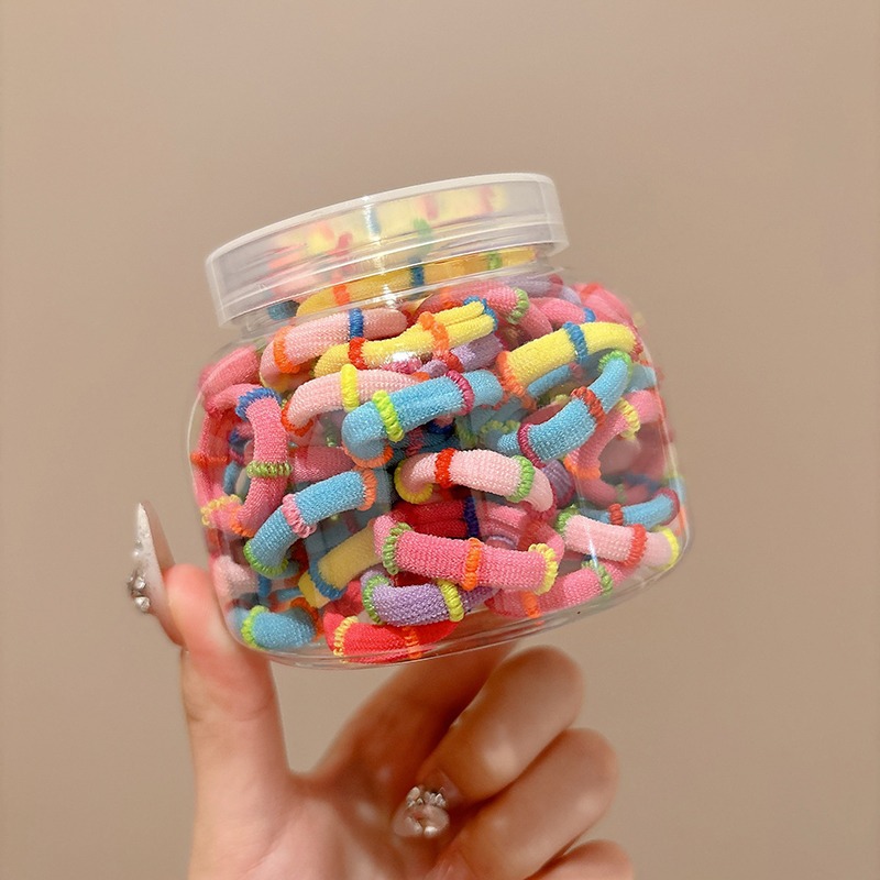 Anillo de cabello de color para niños correa de cabello pequeña niñas de alta elasticidad duradera no lesionar cabello de cabello de niñas