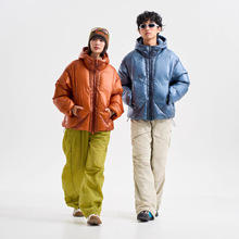 IZEXX潮牌户外90白鸭绒连帽羽绒服男女冬防风防泼水耐磨保暖外套