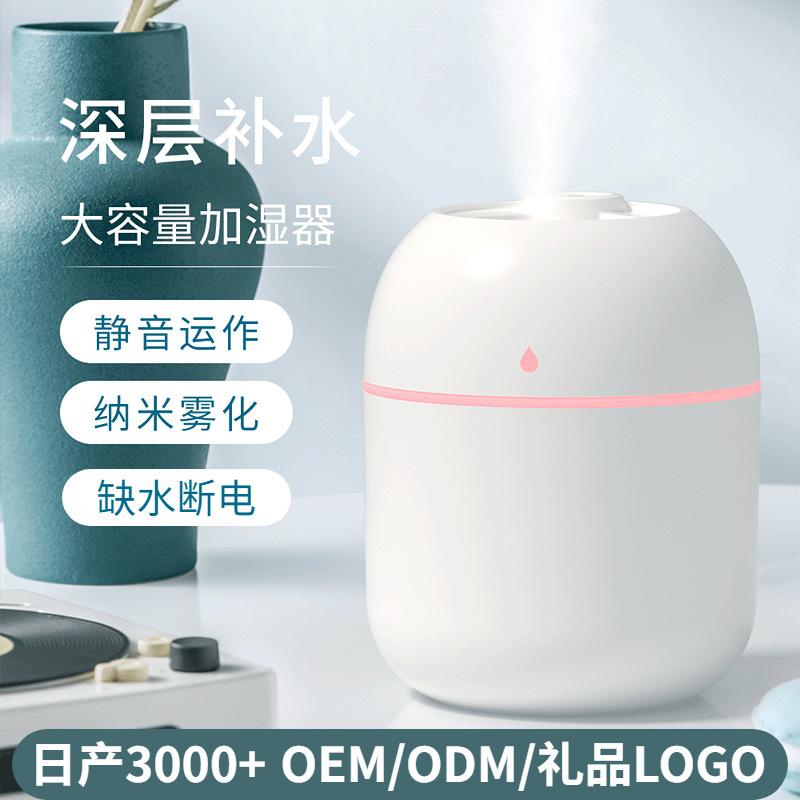 水滴ミニ加湿器家庭用オフィス寝室部屋静音大霧量夜灯プレゼント小型加湿器|undefined