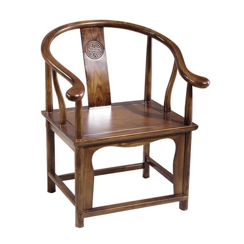 A set of three Chinese-style solid wood chairs includes a round chair, a master's chair, a teacher's chair, an official hat chair, and an antique-style chair with a backrest.