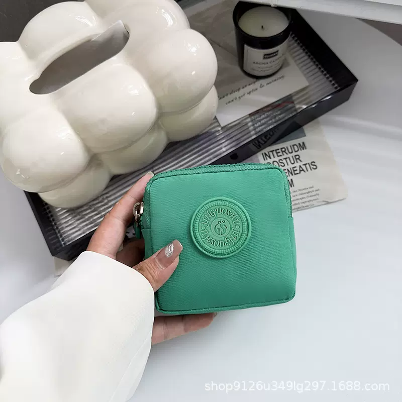2025新款外贸零钱包跨境简约女士钥匙包尼龙拉链零钱包手拿包潮