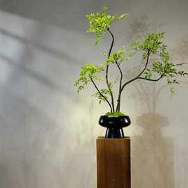 南天竹仿真绿植假花高级古风新茶室装饰禅意玄关小型盆景