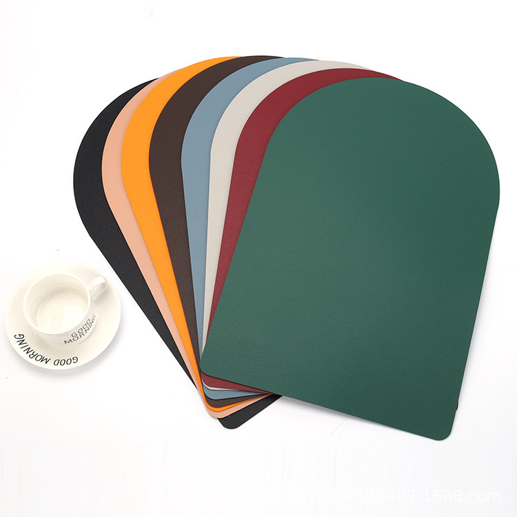 New Flag-type leather placemat oil-proof insulation mat waterproof Coffee MAT non-slip Western placemat ins style table mat New Flag-type leather placemat oil-proof insulation mat waterproof Coffee MAT non-slip Western placemat ins style table mat