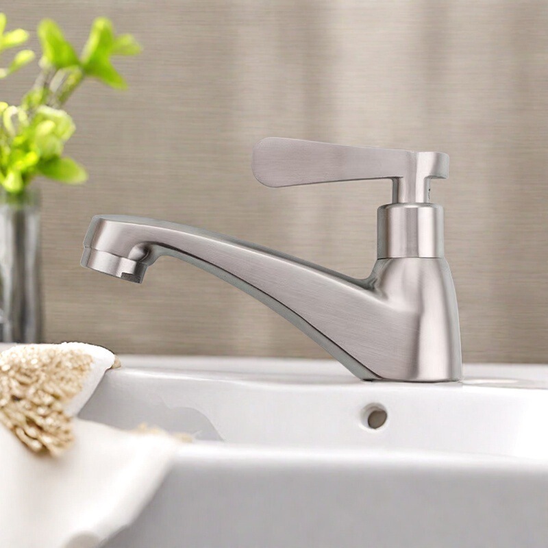 304 stainless steel 98 single cold basin faucet bathroom toilet sink basin switch single cold faucet 304 stainless steel 98 single cold basin faucet bathroom toilet sink basin switch single cold faucet