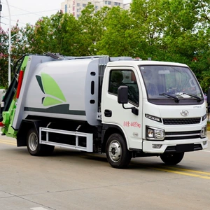 10-ton rear-loading garbage compactor truck, strong load capacity, suitable for urban-rural areas, domestic waste compaction and transfer vehicle