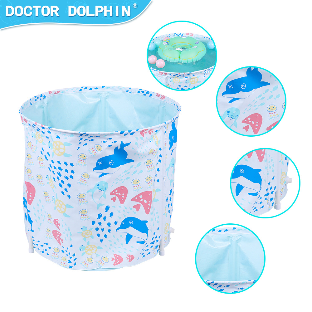 Doctor Dolphin | Bebé soporte piscina bebé natación piscina auxiliar con cuello niños soporte piscina