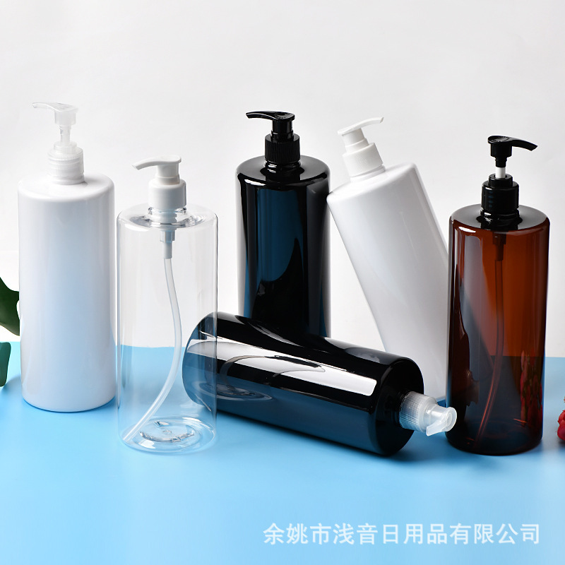 在庫あり 1000ml 丸肩平肩PETボトル プラスチック包装ボトル L09プラスチックポンプ付き ネジ式ローションポンプ|undefined
